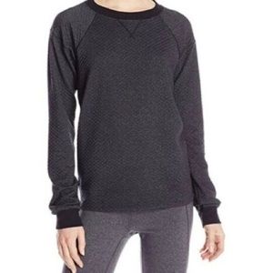 Lucy Quilted Charcoal Pullover Sweatshirt 🧘🏽‍♀️